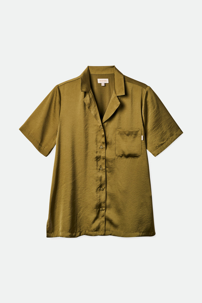 Brixton Bunker Flight Boyfriend S/S Woven - Military Olive