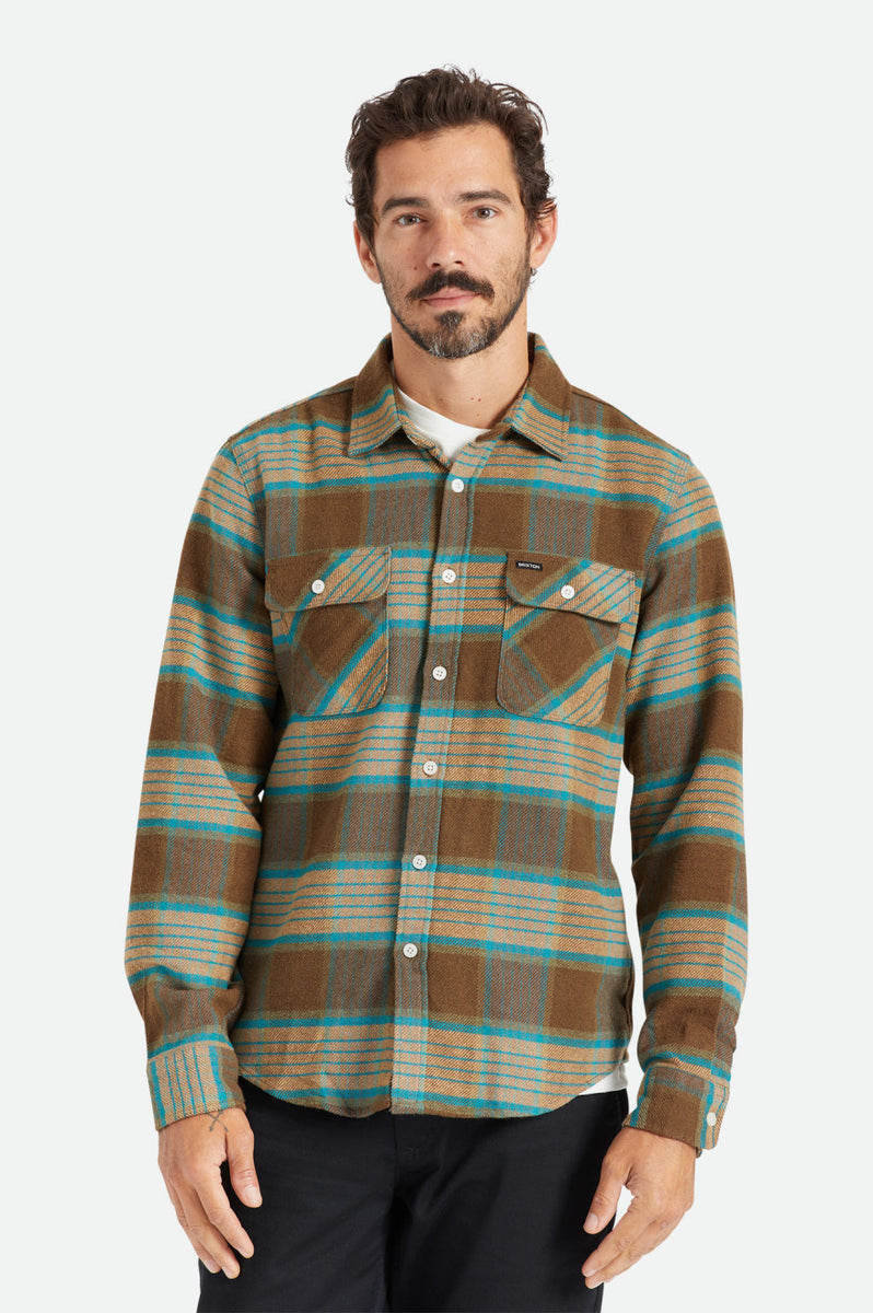 Men's Bowery Long-Sleeve Flannel - Mojave/Heather Grey/Desert Palm ...