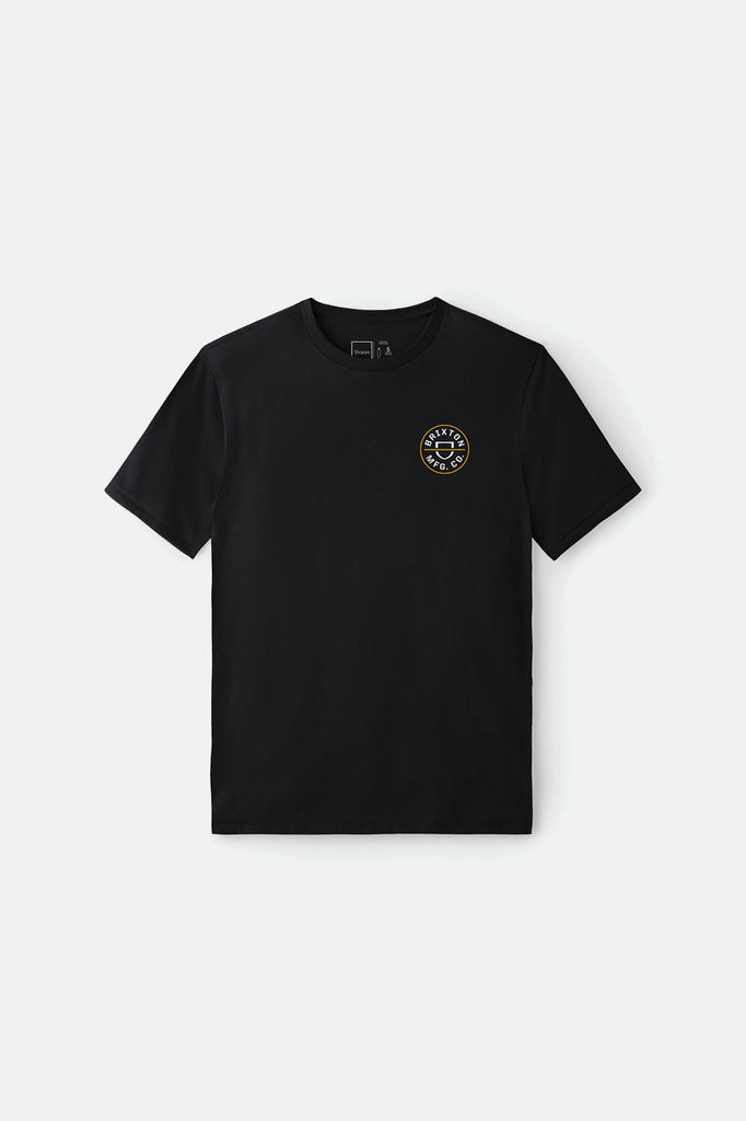 Brixton Crest Recycled S/S Standard Tee - Black/Cream