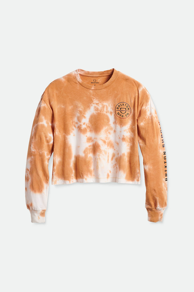 Brixton Crest Women's L/S Skimmer Tee - Lion/Off White Cloud Wash