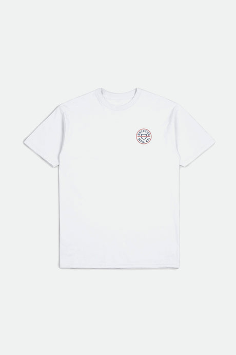 Crest II S/S Standard Tee - White/Joe Blue/Mars Red