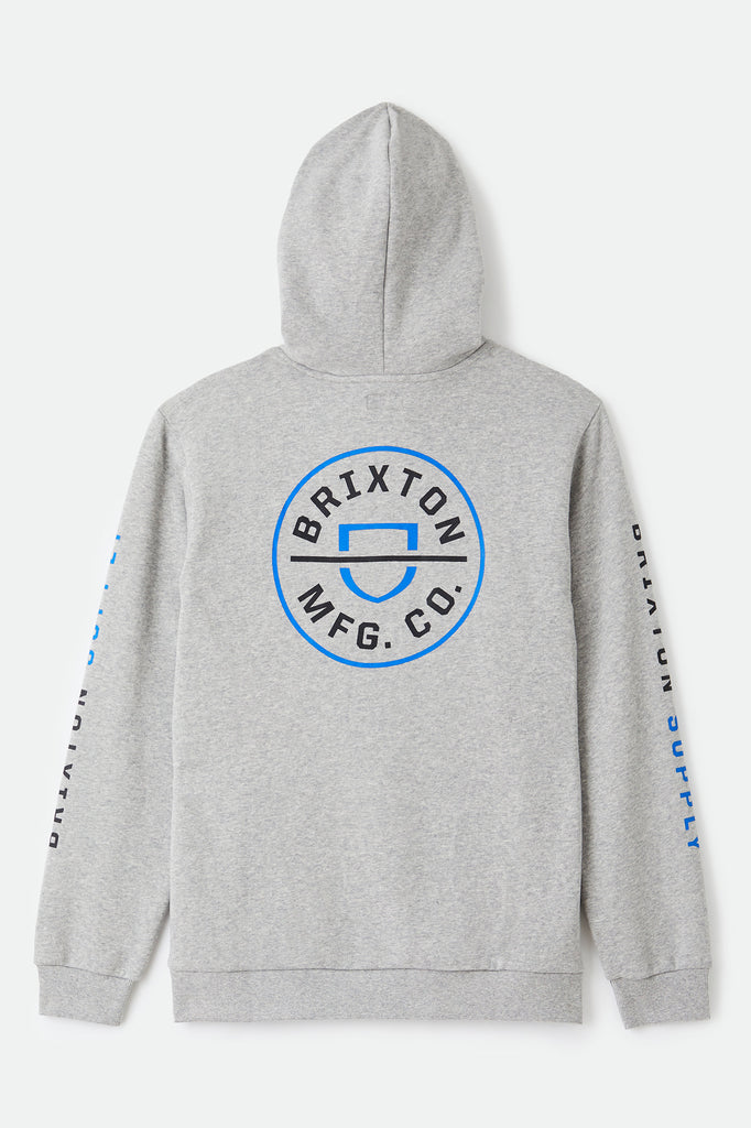 Brixton Crest Hood - Heather Grey