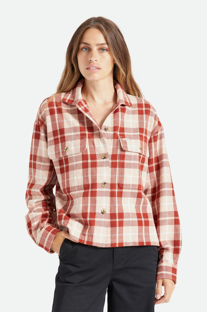 Brixton Bowery Women's L/S Flannel - Rose Dust