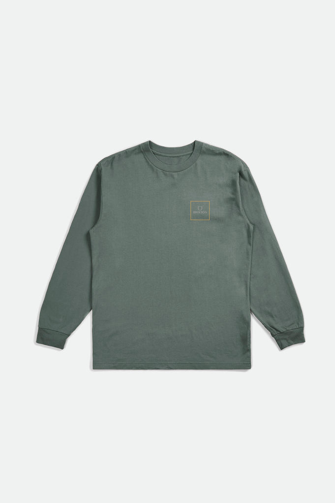 Brixton Alpha Square L/S Standard Tee - Dark Forest