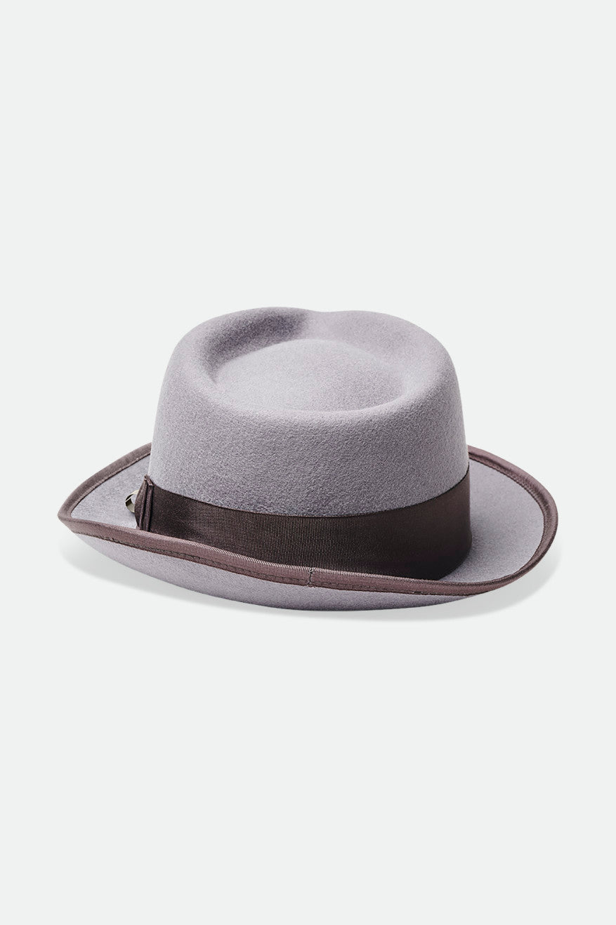 Unisex Champ Fedora - Light Grey - Back Side