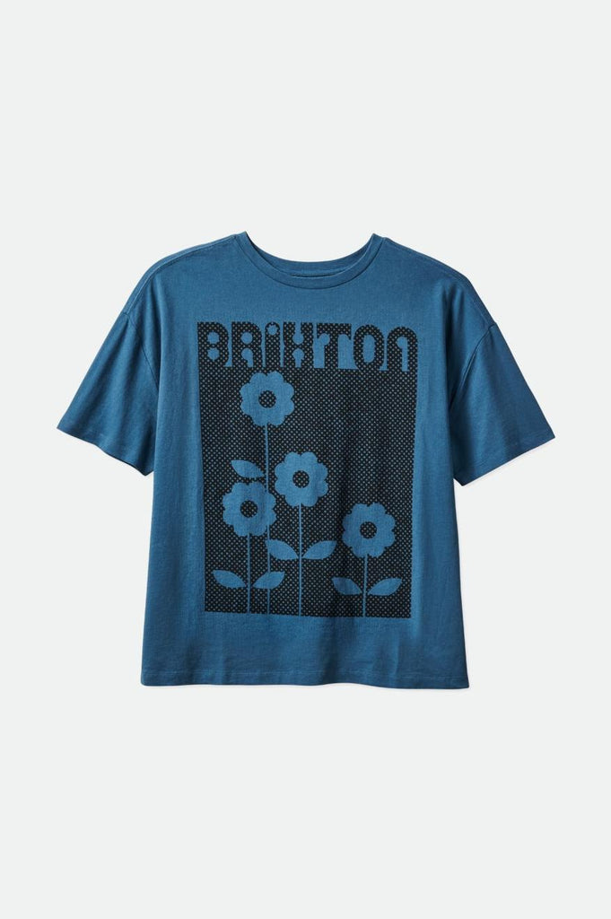 Brixton Blossom Oversized Boyfriend Tee - Indie Teal