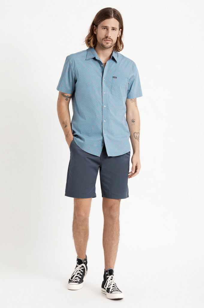 Brixton Charter Utility S/S Stretch Woven - Slate Blue