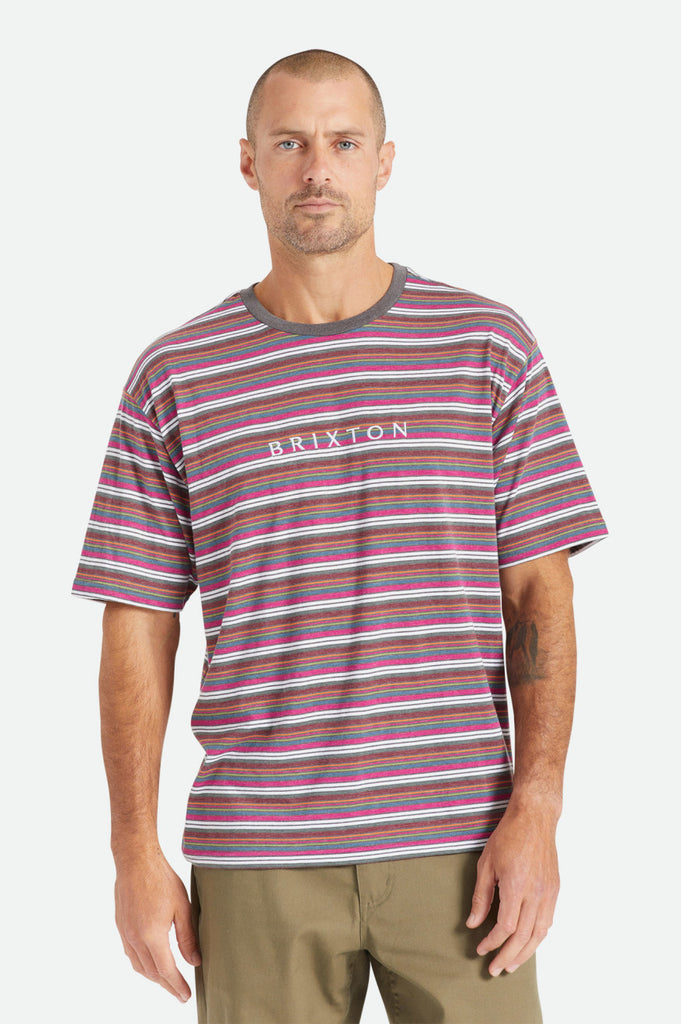 Brixton Hilt Boxy Alpha Line S/S Knit - Viva Multi Stripe