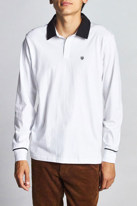 Carlos L/S Polo Knit - White/Black