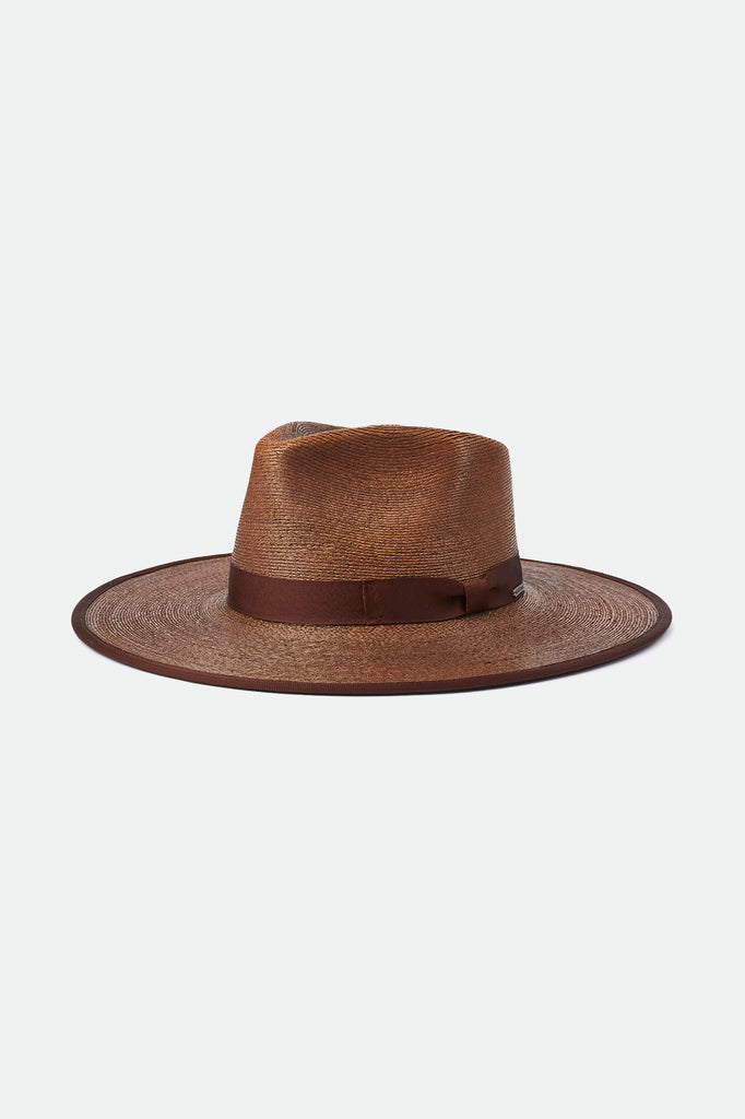 Unisex Jo Straw Rancher Hat - Brown - Front Side