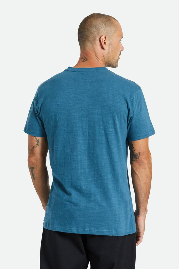 Brixton Basic Slub S/S Henley Tee - Indie Teal