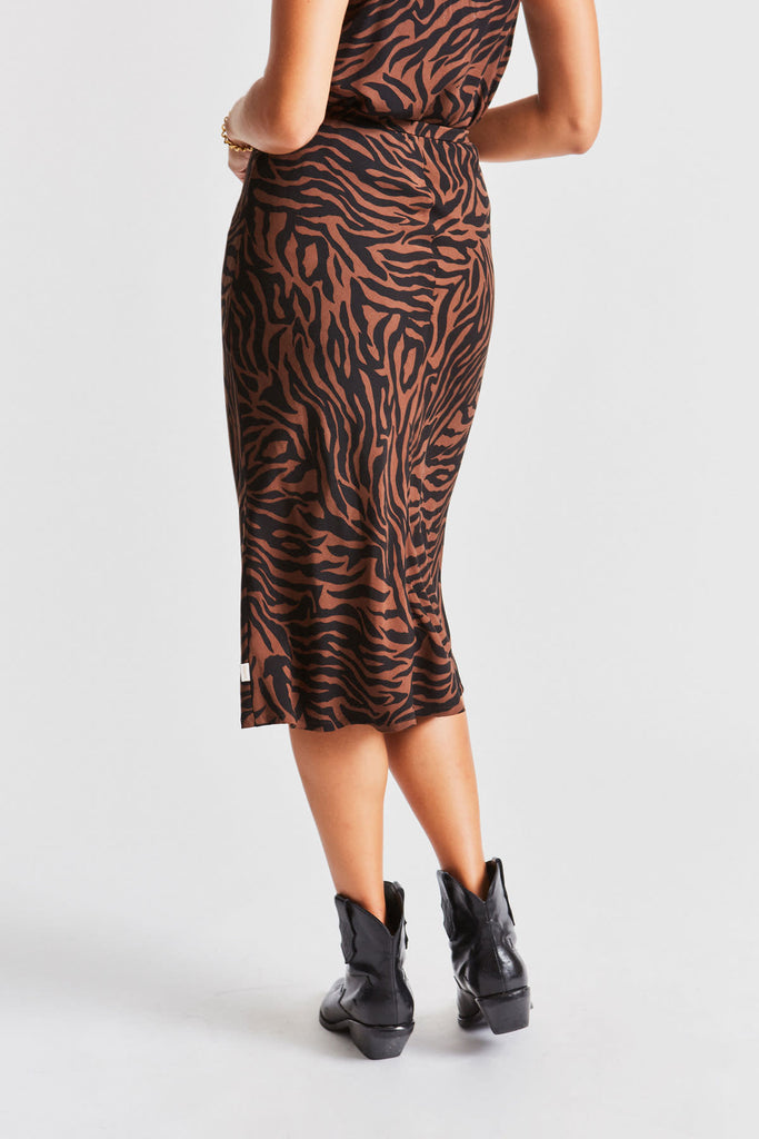 Brixton Helena Midi Skirt - Zebra