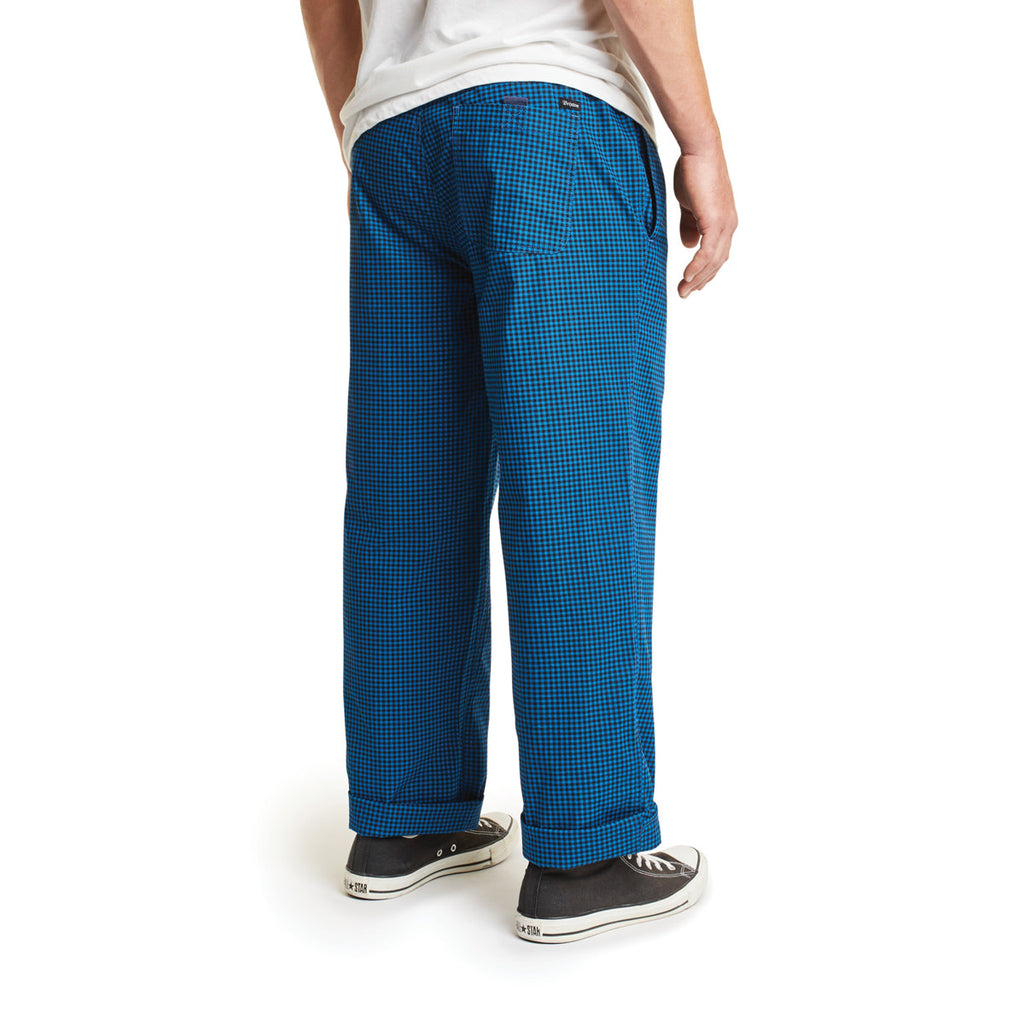 Brixton Steady Elastic Waistband Pant - Royal Blue Gingham