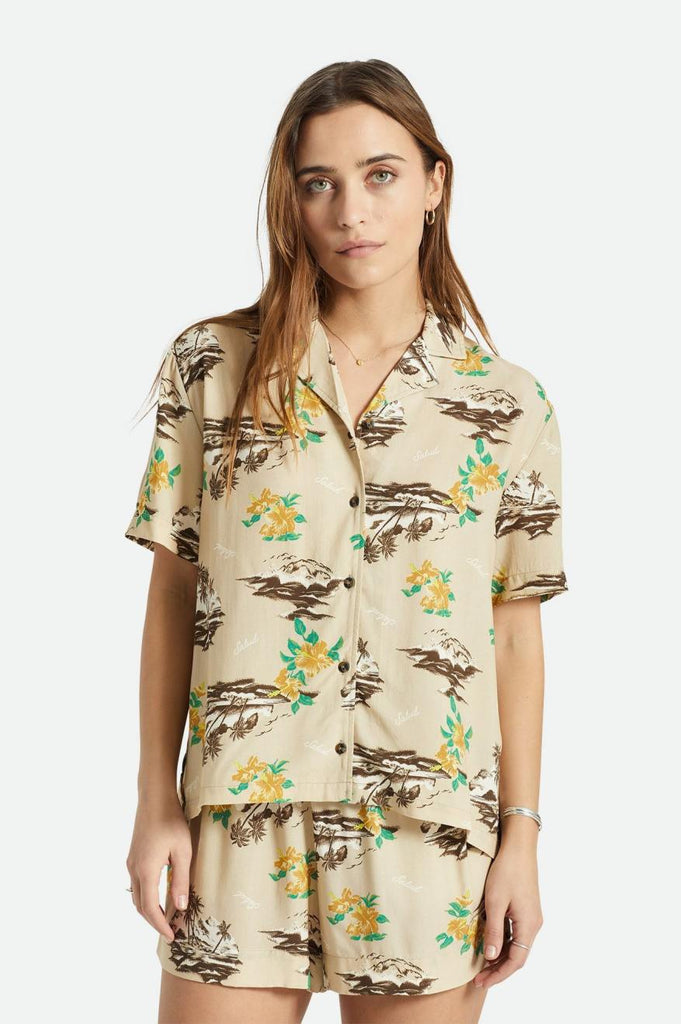 Brixton Bunker Paradise S/S Woven - Safari