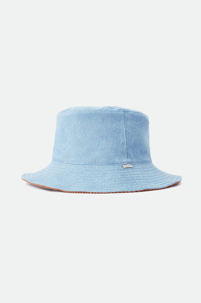 Women's Petra Packable Bucket Hat - 70s Blue - Front Side