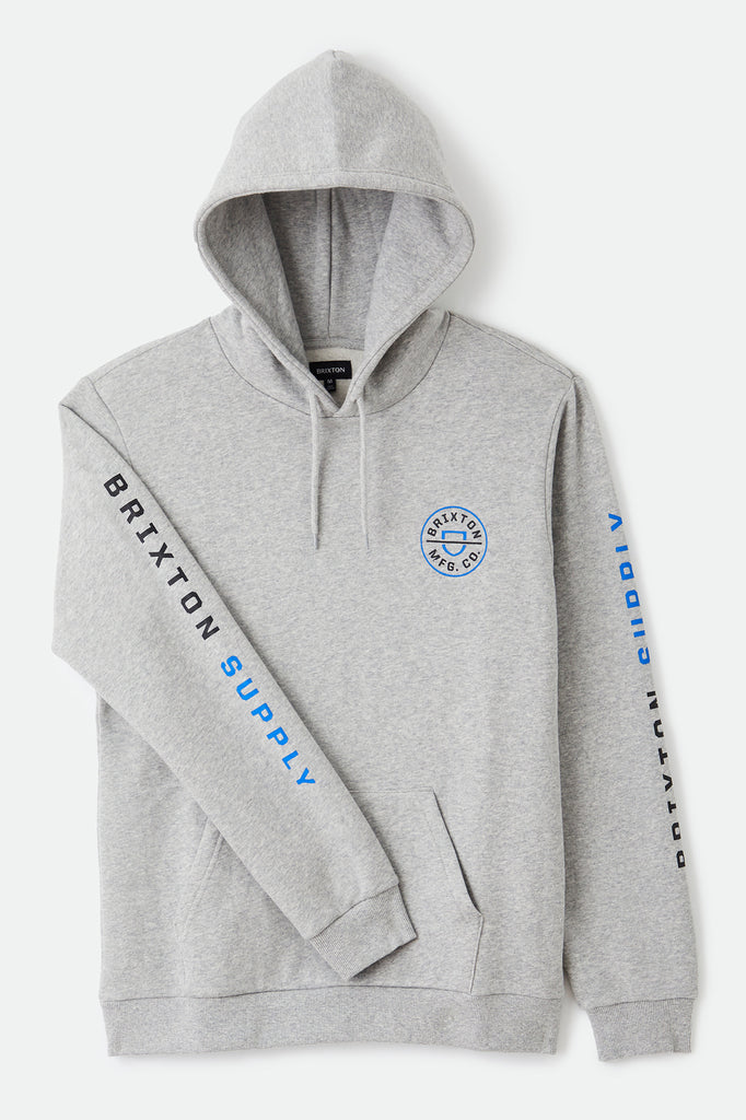 Brixton Crest Hood - Heather Grey