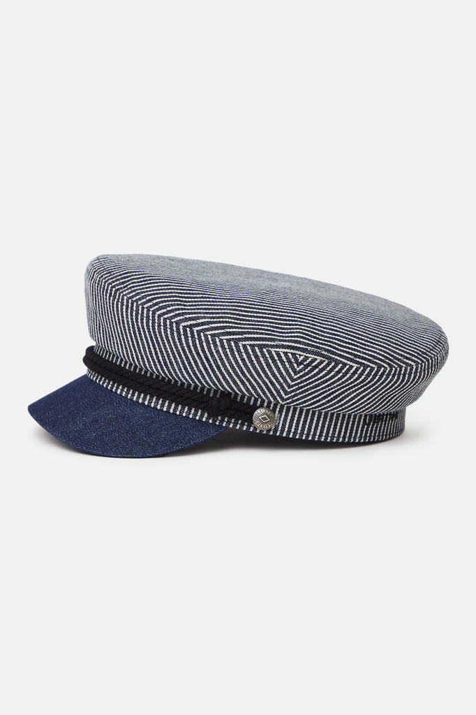 Brixton Fiddler Cap - Railroad Stripe/Denim