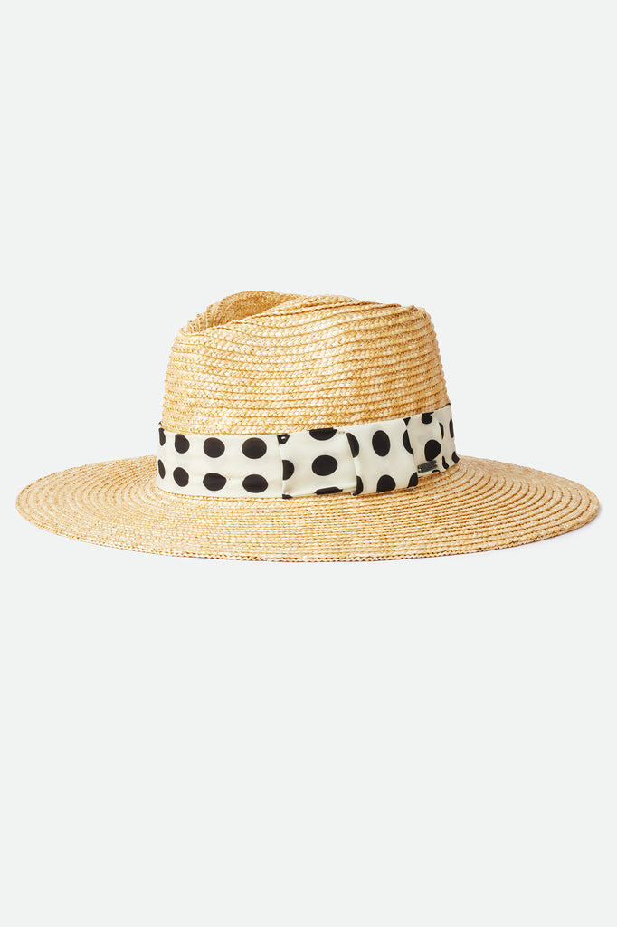 Brixton Joanna Hat - Honey/Black Dot