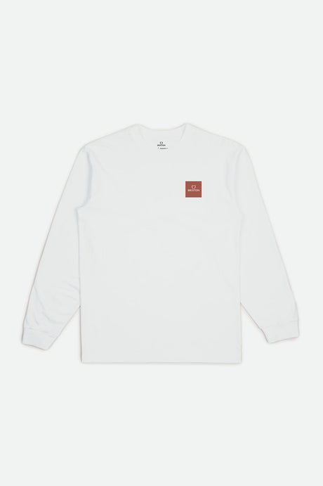 Alpha Square L/S Standard Tee - White/Abstract