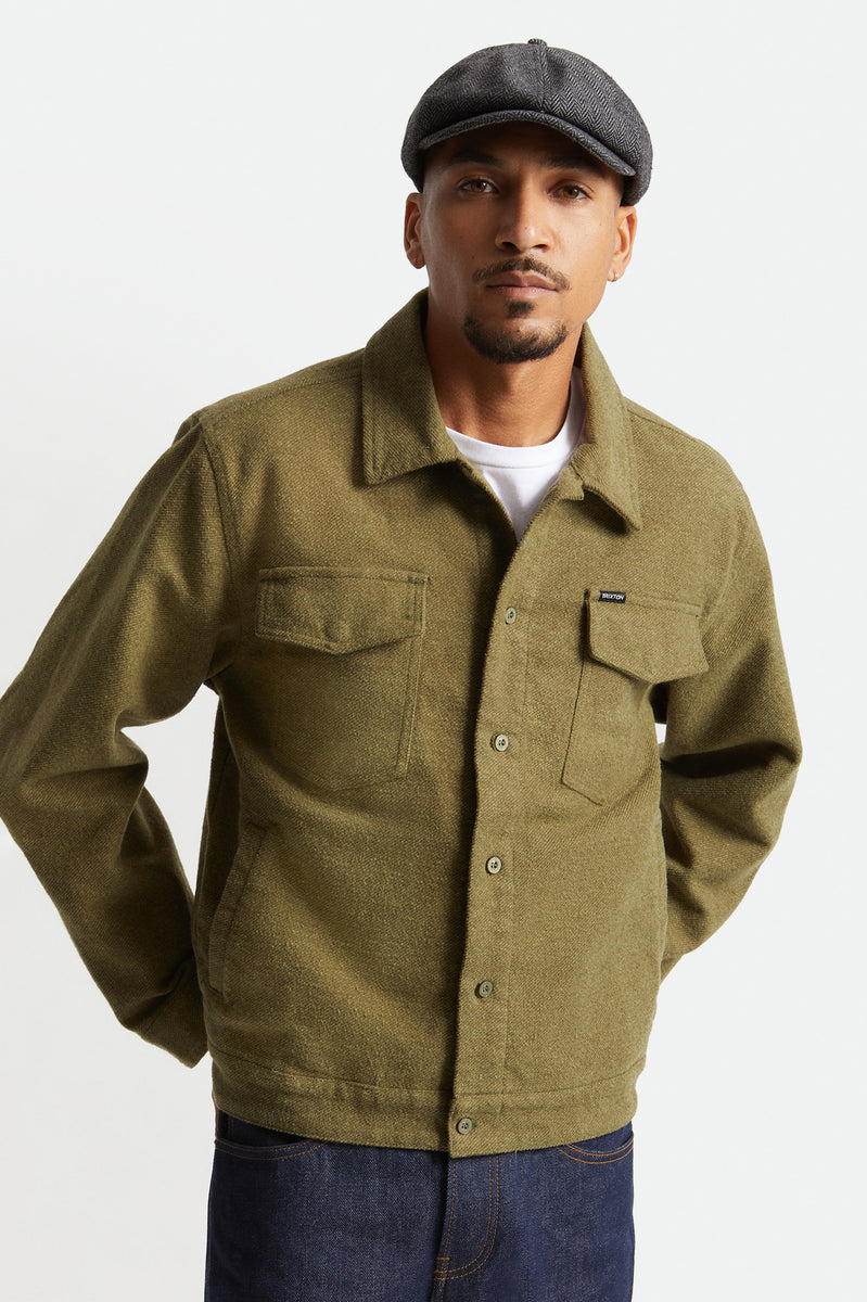 Men's Bowery Trucker Jacket - Military Olive – Brixton Australia