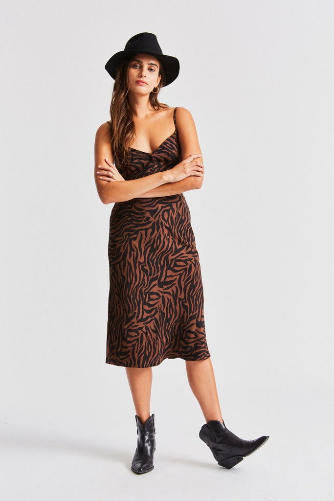 Brixton Helena Midi Skirt - Zebra