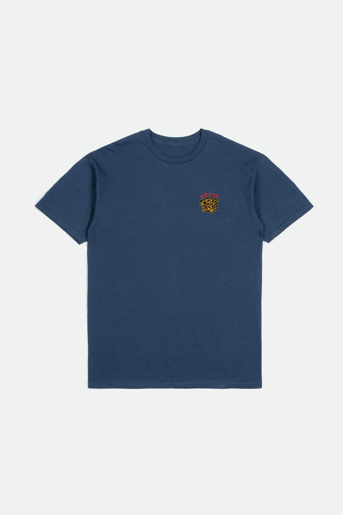 Brixton Kit S/S Standard Tee - Midnight Navy Worn Wash