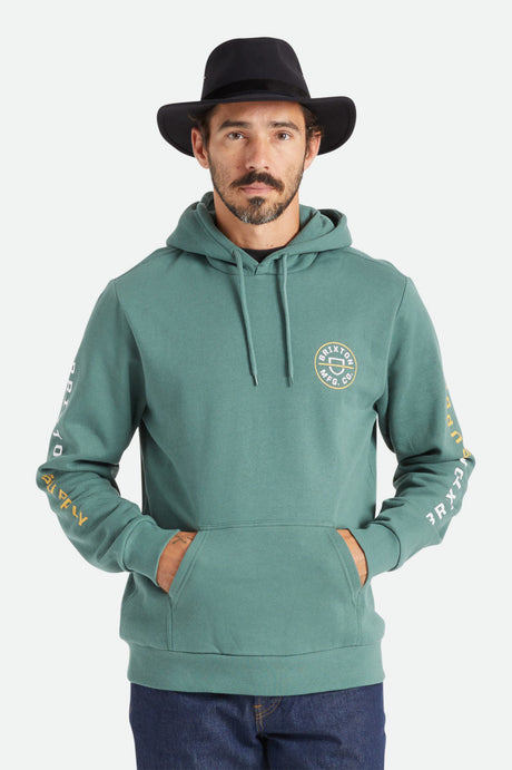 Crest Hood - Deep Forest/Bright Gold/White