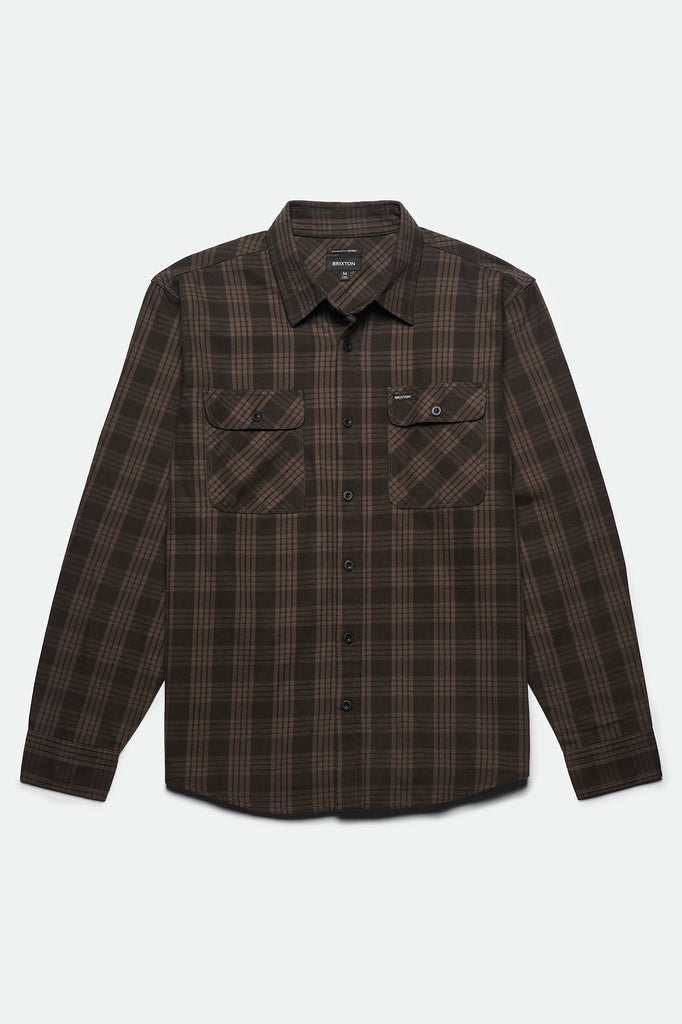 Brixton Bowery L/S Flannel - Black/Dark Grey