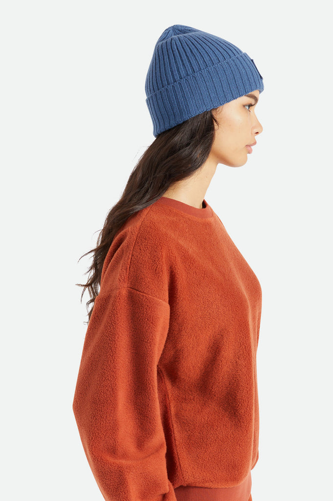 Brixton Alpha Square Merino Wool Beanie - Joe Blue