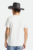 Brixton Unisex Houston Straw Cowboy Hat - Black | Back fit