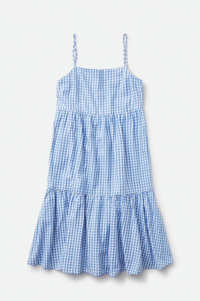 Brixton Gingham Tier Dress - Casa Blanca Blue