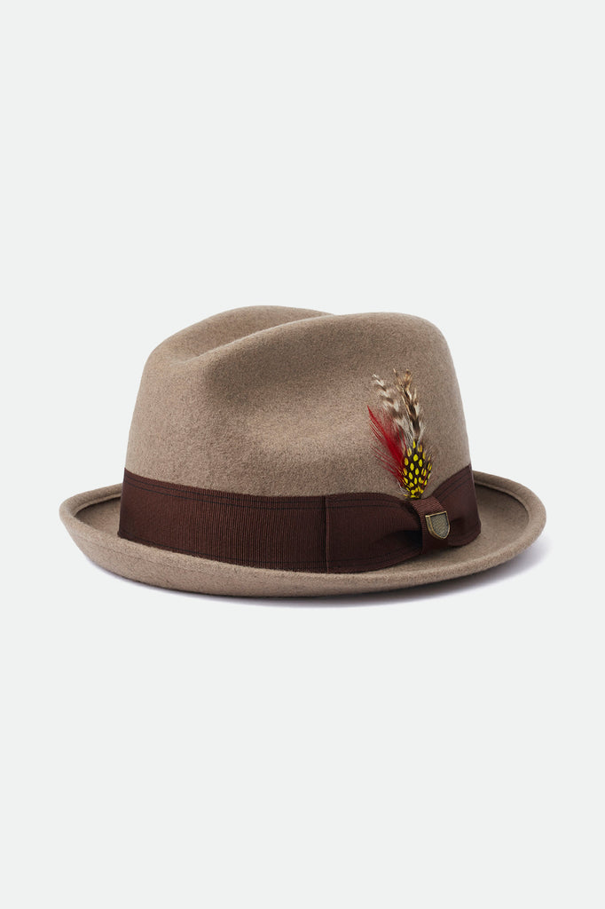 Unisex Gain Fedora - Heather Natural - Front Side