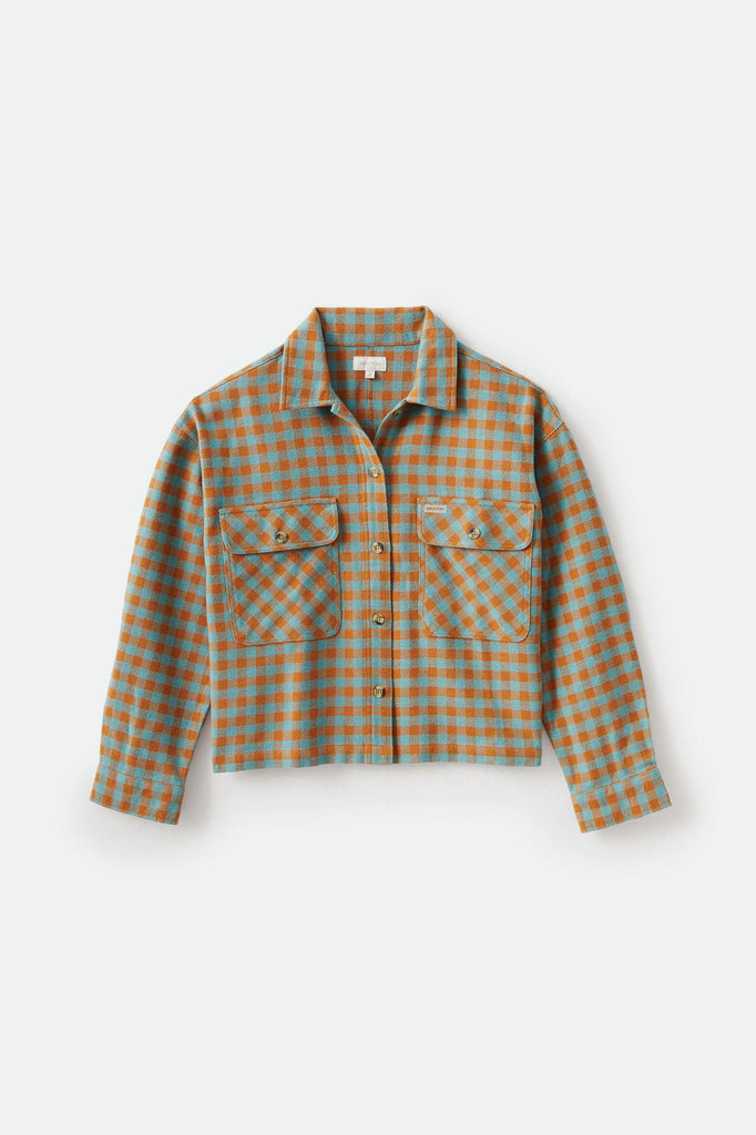 Brixton Bowery Women L/S Flannel - Ocean