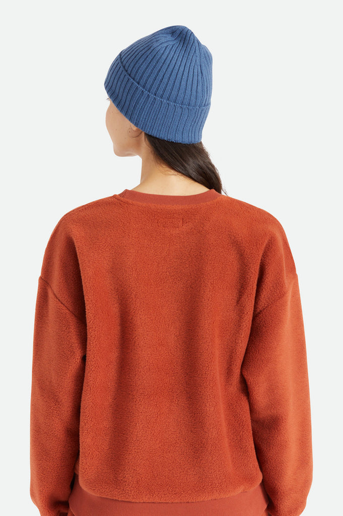 Brixton Alpha Square Merino Wool Beanie - Joe Blue