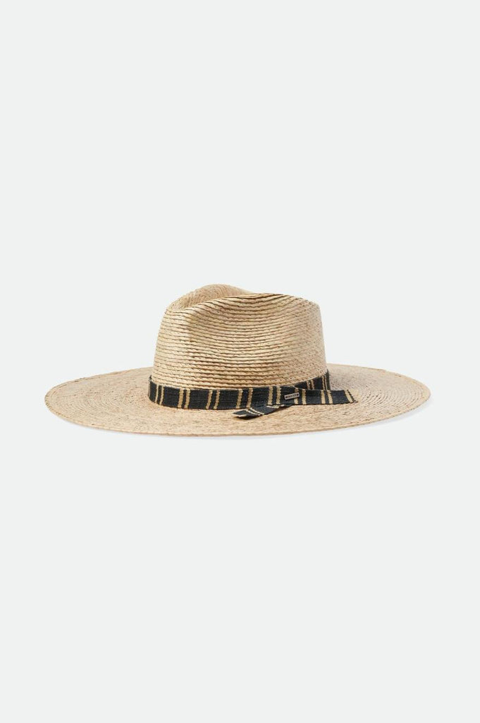 Brixton Leigh Straw Fedora - Natural/Multi