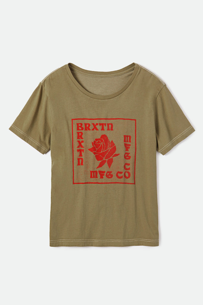 Brixton Rose Vintage Tee - Military Olive