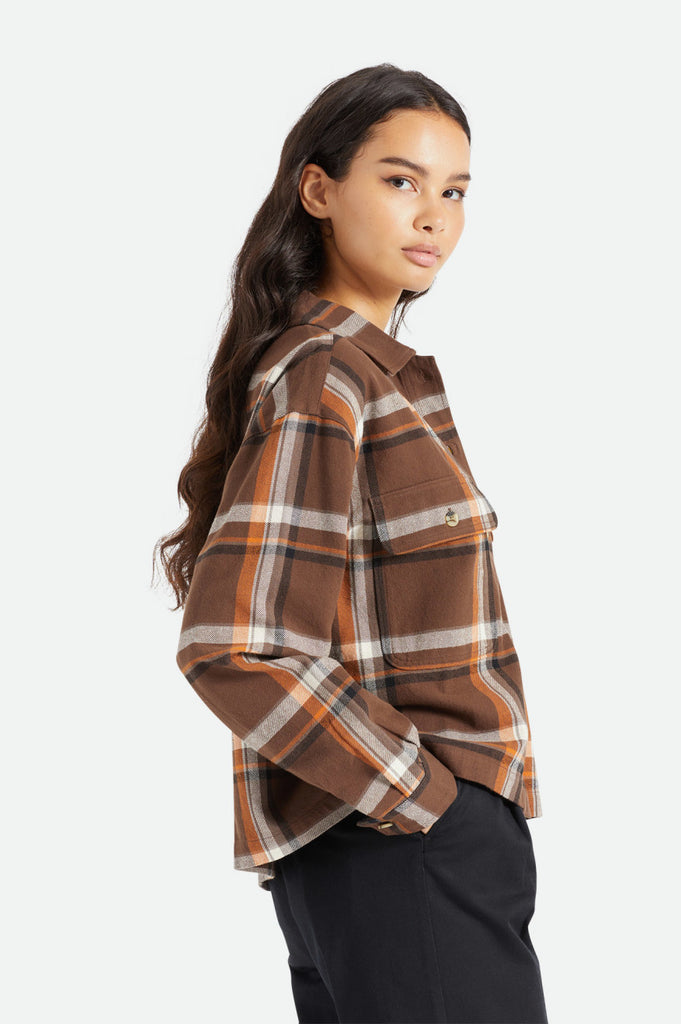 Brixton Bowery Women's L/S Flannel - Seal Brown