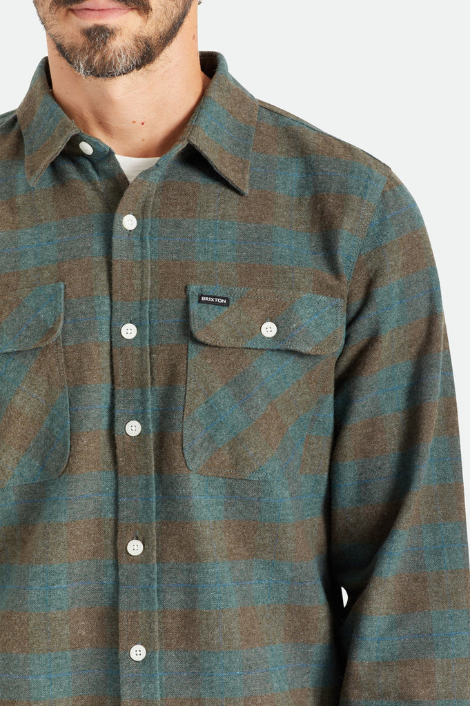 Men's Fit, Extra Shot | Bowery L/S Flannel - Ocean