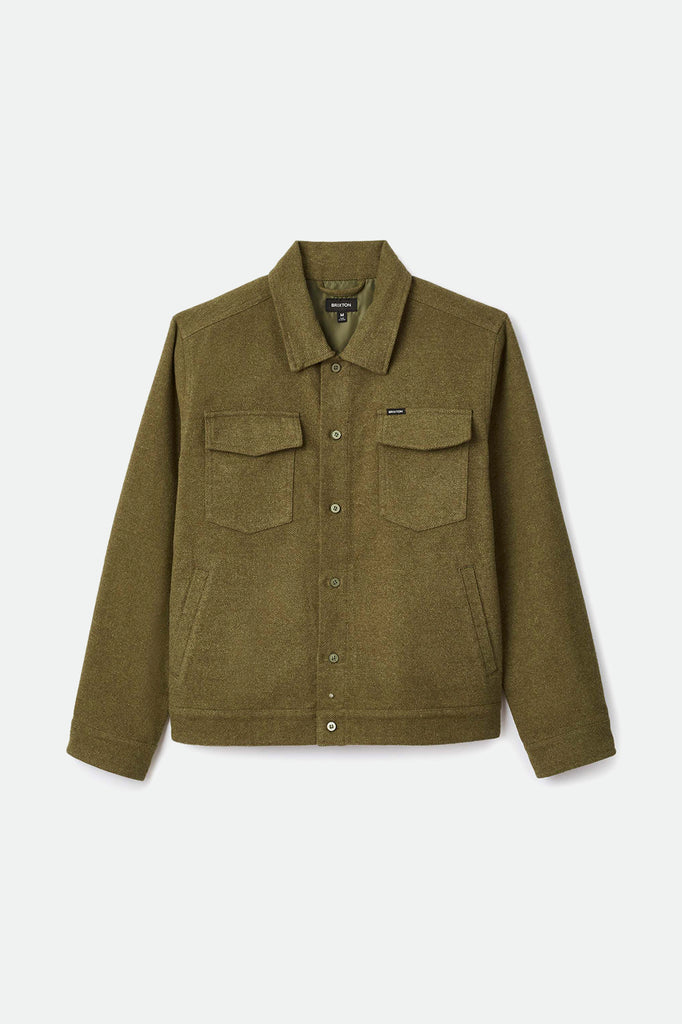 Men's Bowery Trucker Jacket - Military Olive - Front Side