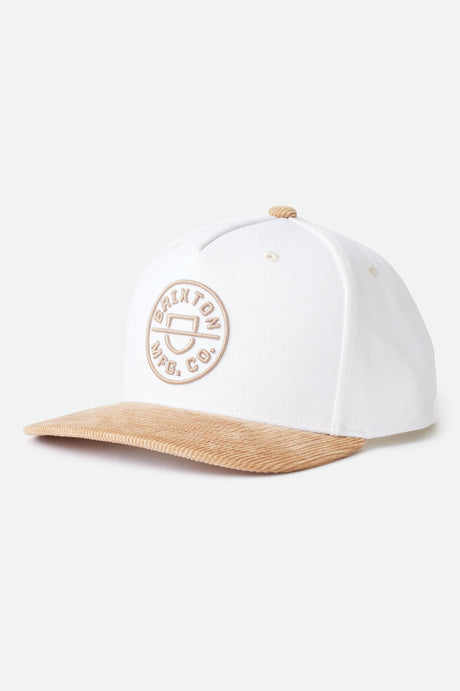 Crest MP Snapback - White/Khaki