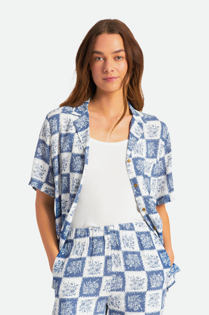 Brixton Bunker Patchwork Boyfriend S/S Woven  - Joe Blue