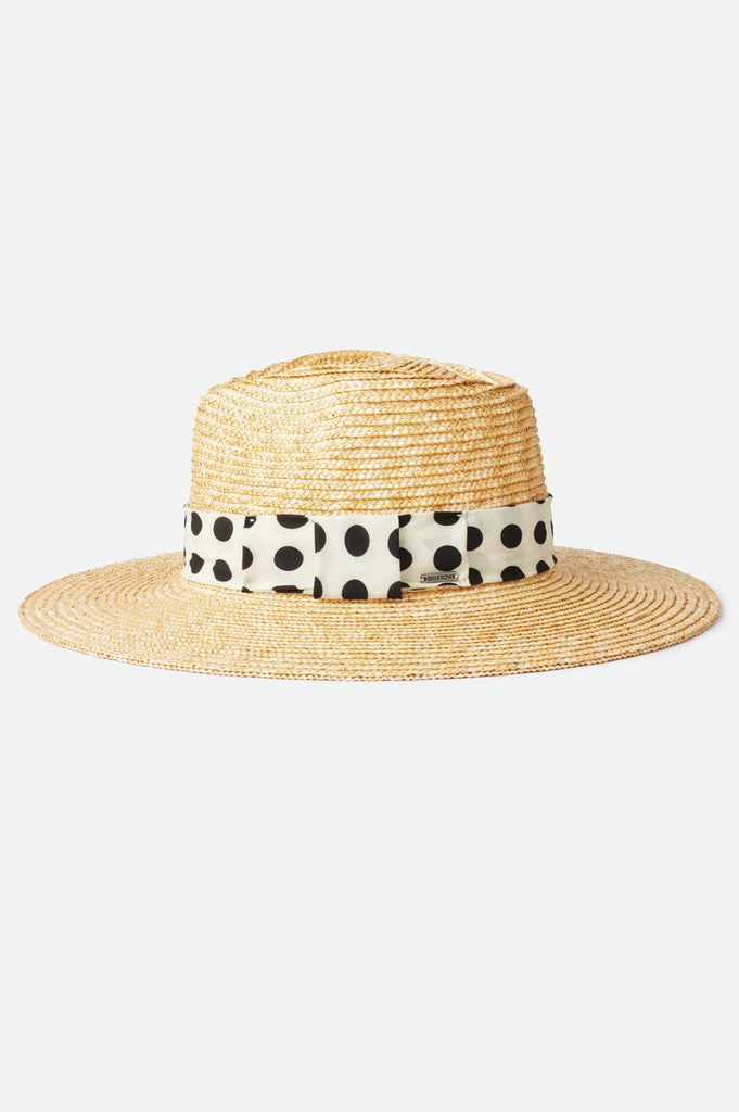 Brixton Joanna Hat - Honey/Black Dot