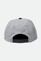 Brixton Men's Crest Netplus Snapback - Heather Grey/Black | Back