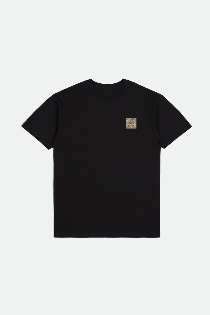 Brixton Alpha Square S/S Standard Tee - Black/Tear Drop Camo