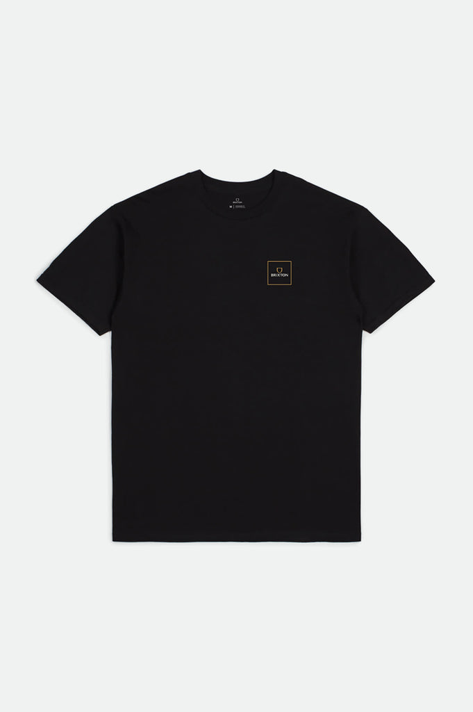 Brixton Alpha Square S/S Standard Tee - Black/Lemon Curry