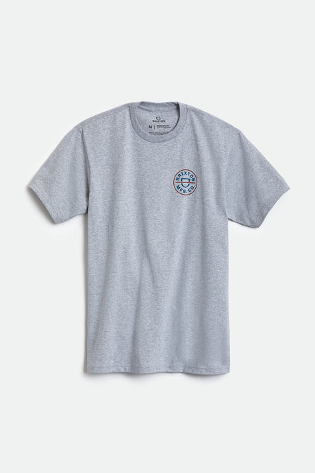 Crest II S/S Standard Tee - Heather Grey/Navy