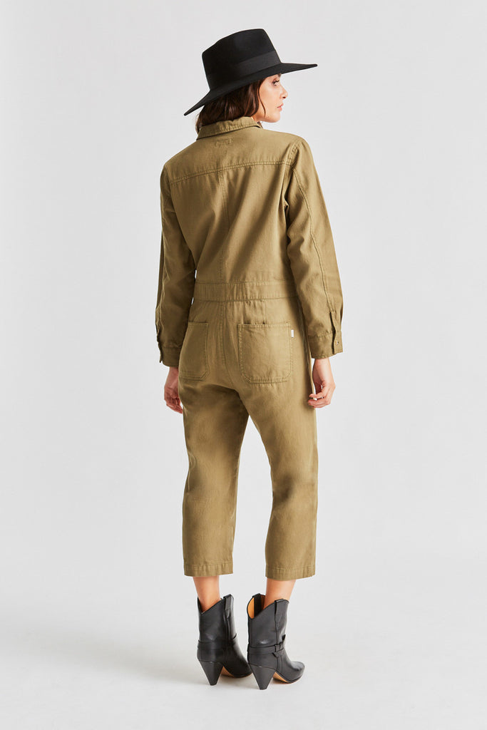 Brixton Melbourne Crop Coverall - Washed Olive