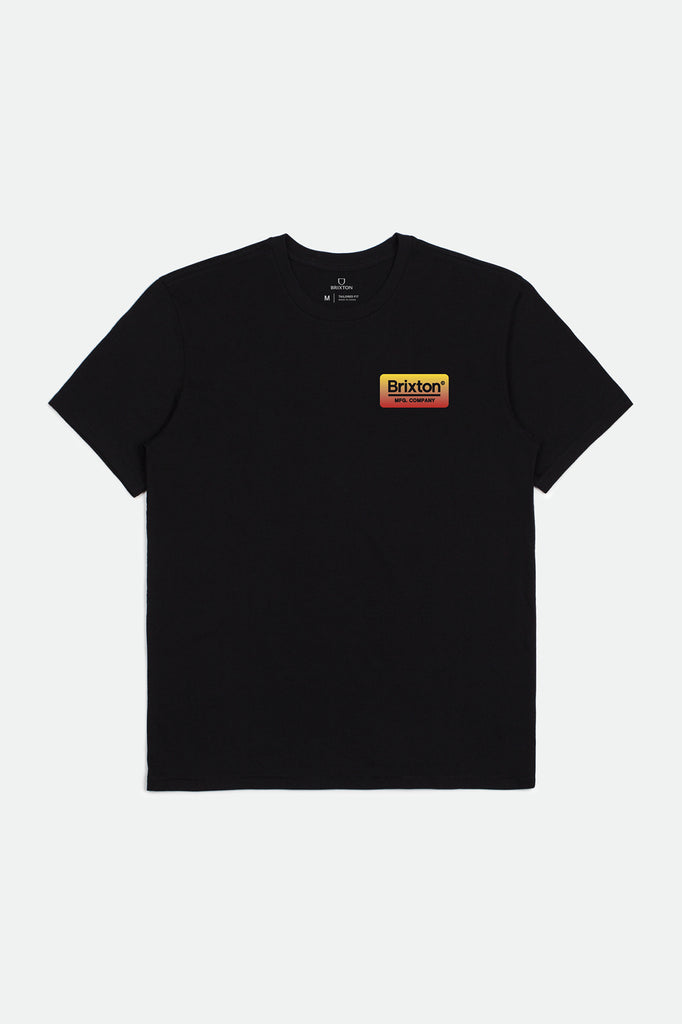 Brixton Palmer S/S Tailored Tee - Black/Yellow/Red