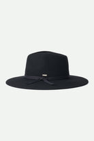 Back Laydown Image for Joanna Felt Packable Hat - Black