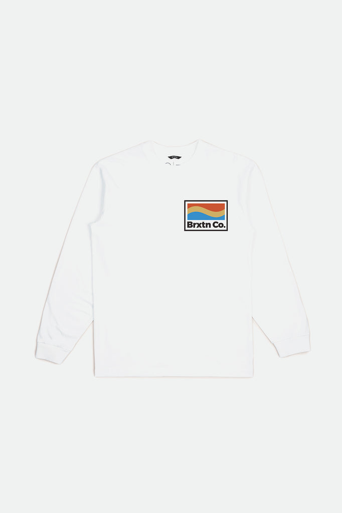 Men's New Wave L/S Standard Tee - White - Front Side